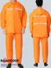 Sanitärarbeiter-Outfit, reflektierendes Regenmantel- und Regenhosen-Set, dickes, wasserdichtes Brandschutz-Outfit