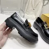 10a top quality Walking Shoes Platform shoe lady Office Career new sneaker Black leather Rubber loafer Party womens outdoors travel walk Dance flat trainer Size 35-42