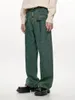 Mäns jeans 2023 Original Korean Loose Straight Wash Retro Green/Black Casual Pants High Quality Streetwear Trousers M-2XL