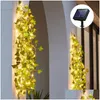 Décorations de jardin Lumières solaires Fée Feuille d'érable 1052M Lampe de guirlande extérieure étanche pour la décoration Fournitures de fête Drop Livraison Accueil Otskk