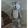 Weihnachten Grauer Wolf Maskottchen Kostüm Hochwertiges Halloween Fancy Party Kleid Cartoon Charakter Outfit Anzug Karneval Unisex Outfit Werbe Requisiten