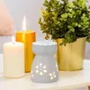 Candle Holders Ceramic Oil Burner With White Hollow Design Wax Melt Burners Assorted For