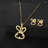 Necklace Earrings Set Korean Fashion Smooth Pendant Female Ins Disco Personality Sweater Chain