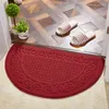Tapis d'entrée paillasson semi-circulaire tapis ménage bienvenue tapis de porte extérieur coussin de pied tapis antidérapant pour salle de bain cuisine