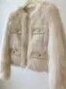 Женские корейские короткие куртки из искусственного меха, винтажные тонкие пальто с имитацией лисьего меха, теплые модные осенне-зимние женские роскошные меховые куртки Jaqueta 231123