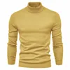 Мужские куртки, однотонный свитер, пуловер, полуводолазка, осень-зима, мужская повседневная мода, вязаная одежда высокого качества, роскошная одежда 231123