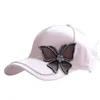 女の子のための新しい感触シルクキャップハットカラー野球帽サマーアウトドアスポーツシェードバイザーハットケース