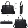 Mots de maltrucots Business Office Men's Mencase Mand's Mentine Le cuir à main en cuir authentique Sac d'ordinateur portable masculin Sac en fourre-tout noir Sacs d'épaule