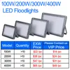 Ultra-Thin LED FloodLights 400W 300W 200W 100W 150Lm/W Ra80 Spotlight AC85-265V Floodlights for Outdoor Garden usalight