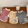 Dog Apparel Teddy Fashion Summer Clothes Than Bear Pullover Small Vest Pet Striped T-shirt Supplies