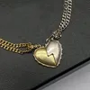 Collares de diseñador Moda Pulseras con dijes de corazón Oro de 18 quilates Joyería del día de la madre Regalo de mujer