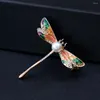 Brooches Elegant Breast Pin Dragonfly For Women Pearl Enamel Brooch Pins Coat Decoration Lady Gifts Fashion Jewelry