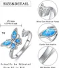 Band Rings Luxury Fidget Spinner Ring Anti Anxiety for Women Crystal Flower Bee Butterfly Animal Knuckle Relaxing Jewerly Anillos 231123