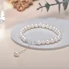 Perlé AA Blanc 67mm Culture d'eau douce 68mm Bracelet de perles Charms 925 Bracelets de perles en argent sterling pour femmes filles dames 230424