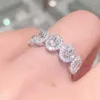 Bröllopsringar Drlove 2023 för kvinnor Fancy Design Cubic Zirconia Temperament Female Accessories Party Fashion Jewelry