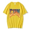 T-shirts pour hommes T-shirt drôle lettre T-shirt graphique vintage pour hommes pur coton mode d'été T-shirts à manches courtes surdimensionné