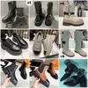 Stivali centrali da donna di alta qualità/buona moda Stivali con calza in rete con logo del marchio Scarpe casual in pelle con lacci