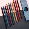 wholesale Miglior design 1 pezzo triangolo retro penna gel ricarica da 0,5 mm 10 colori disponibili forniture per l'apprendimento degli studenti delle scuole strumento di cancelleria per ufficio