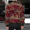 Mäns jackor Mens Soccer Jacket Autumn Winter Casual Sports Woven Street Trees Leaves Stand Collar Zip Men Fitted Coats