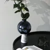 Vazolar Çin mermer cam vazo dekorasyonu ev model oda tasarımcısı yüksek sınıf çiçek