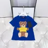 Bebê designer criança camisetas verão meninas meninos moda t crianças crianças casuais topos na moda urso impresso camisetas cor branca