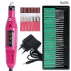 Nail Manicure Set Professional Electric Nail Drill Machine Manicure Milling Cutter Nail Drill Bits Files Polisher Sander Gel Polish Remover Tools 231123