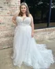 2023 November Arabisch Aso Ebi Plus Size Kant Kralen Bohemian Trouwjurk Hoge Split Ivoor A-lijn Vintage Zomer Bruidsjurken jurken ZJ311