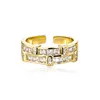 Nowe otwarte mankiety pierścienie mankietowe dla mężczyzn i kobiet modne regulabowany pierścionek palca Wszechstronny pierścień parowy 14 -krotnie złoty ślub losowany z sześciennej cyrkonia bido biżuteria