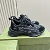 Casual schoenen met dikke zolen damesplatform Reizen lederen veterschoenen 100% koeienhuid mode dame Letters Platte designer Running Trainers gym sneakers