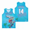 Basketball 14 Will Smith Filmtrikots Film The Fresh Prince Jazzy Jeff VON BEL-AIR GRAFFITI JAHRESTAG BELAIR Alle genähten Uniformpullover Vintage College Shirt