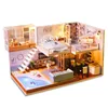 Akcesoria dla lalek DIY Doll House meble drewniane Dollhouse miniaturowe dzieci na zabawki urodzinowe prezenty świąteczne 230424