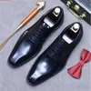 Zapatos de negocios formales de estilo vintage Oxfords para hombre Zapatos de vestir de boda para hombre de moda de estilo británico Pisos para hombre