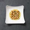 Plates Creative White Ceramic Main Dish Plate El Restaurant Special Tableware Pasta Salad Sushi Household Kitchen