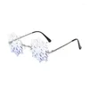 Montature per occhiali da sole Fiocco di neve Occhiali divertenti Puntelli Festa di compleanno Po Luce acrilica