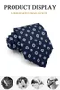 Bow Ties Fashion 8 cm de large bleu pour hommes Business Business Formel Work Mariage Coldage Mâle Gift avec boîte