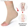 Ankle Support 2pcs Ank Heel Elastic Protection Sock For Foot Protection of Achils Tendon and Lace Bite Compression Padded Skate Seve Q231124