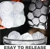 3D Rose Ice Molds 2.5 Inch, Large Ice Cube Trays, Make 4 Giant Cute Flower Shape Ice, Silicone Rubber Fun Big Ice Ball Maker for Cocktails Juice Whiskey Bourbon Freezer
