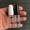 Mini garrafa de agulha portátil Plástico de ponta fina de ponta fina para Eliquiid 10ml 15ml vazio E líquido Gotal Girotfer com tampa à prova de criança para garrafas de orifício de óleo