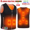 Vestes pour hommes hiver chaud hommes veste gilet chauffant USB trekking électrique chauffage corps plus chaud Pad chasse gilet chauffant 231124