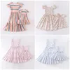 Family Matching Outfits Girlymax Summer Baby Girls Mommy me Boutique Children Clothes Stripe Floral Smocked Milk Silk Dress Kidswear 230424