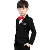 Suits Spring Flower Boys Formal Blazer Clothing Set Kids Jacket Vest Pants 3Pcs Wedding Tuxedo Suit Children Birthday Costume 230424