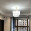 Chandelins Trevi Murano Chandelier Pós -moderno Gold Metal Clear Glass Lighture