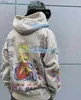 Felpe con cappuccio da uomo Felpe Cappotto di cotone Saint Graffiti dipinti a mano Taglia larga Felpa con cappuccio Maglione Giacca casual T7pj 5cz5