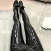 여자 레깅스 Qickitout 섹시한 탄성 타이츠 여자 높은 허리 푸시 업 가죽 긴 다리 Jeggings 230424