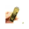 Altre unità Memorie Metallo Blion Gold Chiavetta USB 128Gb Ultimo Desgin Bar Usb3.0 64Gb Cle Memory U Stick 4Gb 8Gb 16Gb 32Gb Pendri Dhbin