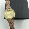 Orologio da donna di lusso in vera pelle marrone cinturino in pelle quadrante in oro rosa orologio da donna spedizione gratuita Montre femme orologi da donna di marca superiore