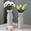 Wazony nordycki ins urocza ceramika ceramika wazonów akcesoria dekoracji domowej kontenerów kwiatowy