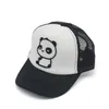 Hoeden zomer cartoon panda patroon net pet voor kinderen kinderen mesh honkbal caps casquette 5 paneel snapback gorras sunhat sunshade hoed p230424