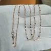 Chains Au750 Real 18K Rose Gold Necklace For Women Lip Chain Link 17.7"L 1.1-1.4g