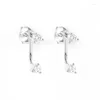 Stud Earrings Zircon Hook Ear Studs For Women Boho Piercing Fashion Jewelry Ins Same Earring Party Gifts